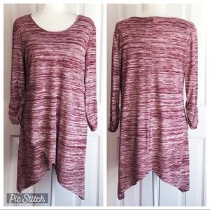 Serena Williams Signature Marled Pink Crossover Hem Tunic Large